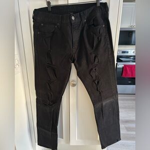 American Eagle Black 34x32 Slim Ripped Men's Jeans